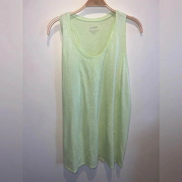 Pure Jill 100% Pima Cotton Lime Green Tank Size Large Cool, Comfy, Soft - Picture 1 of 8